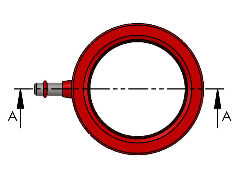 Dichtung Rasial nach innen von oben