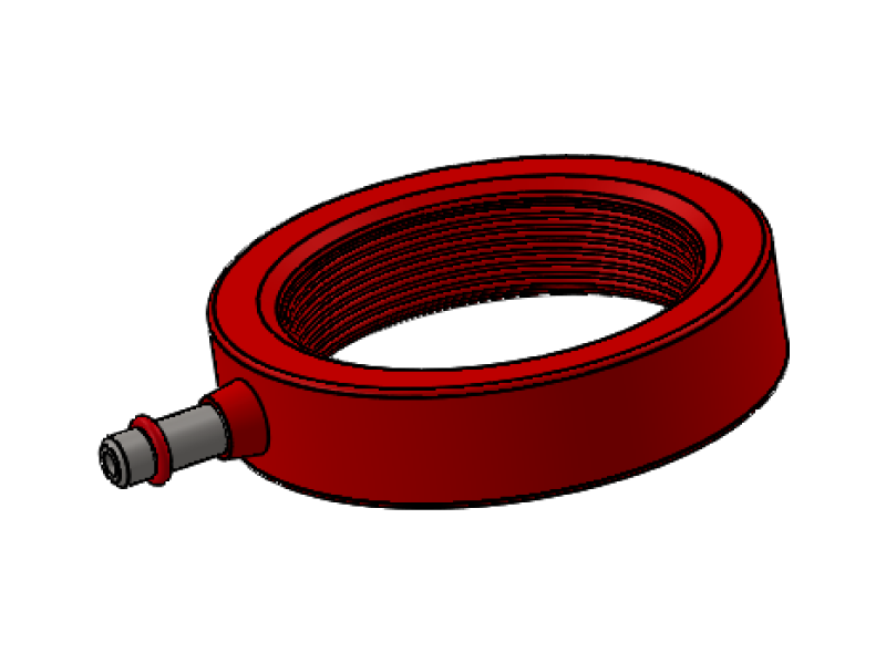 Dichtung Radial nach innen schräge Ansicht